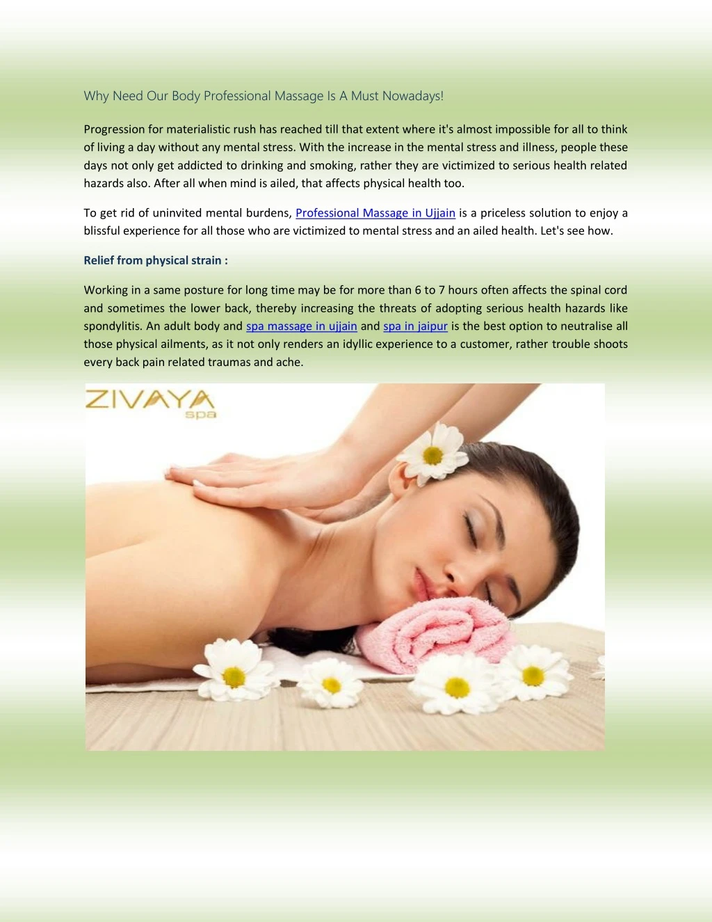 why need our body professional massage is a must