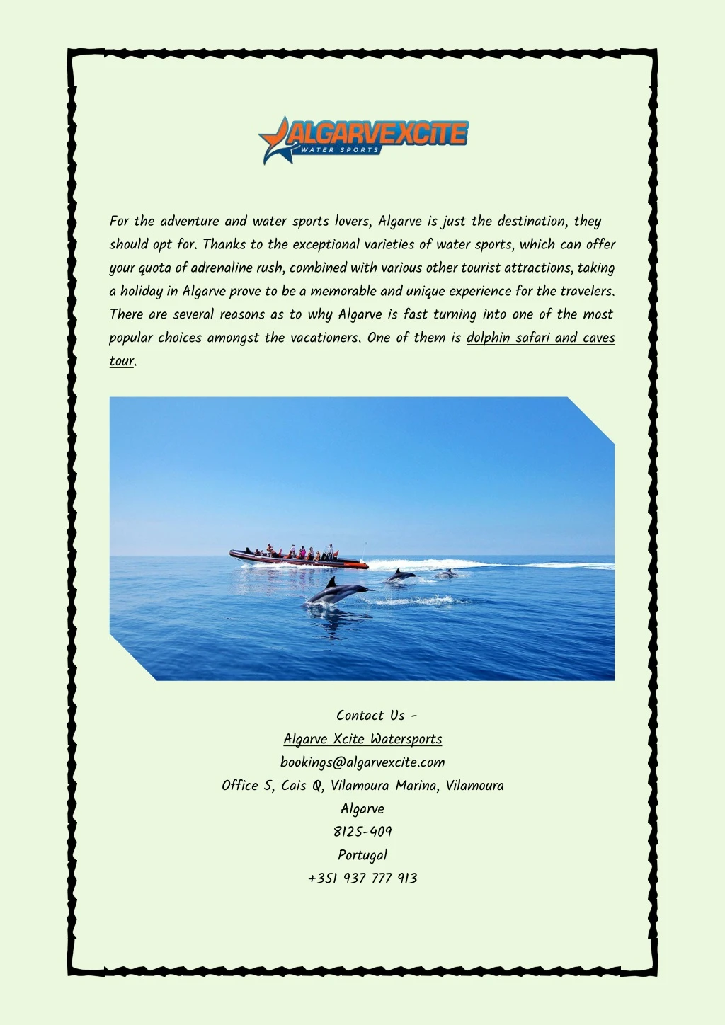 for the adventure and water sports lovers algarve