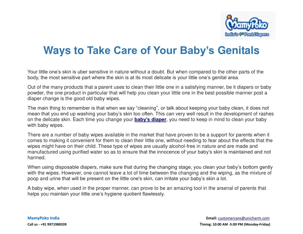 ways to take care of your baby s genitals