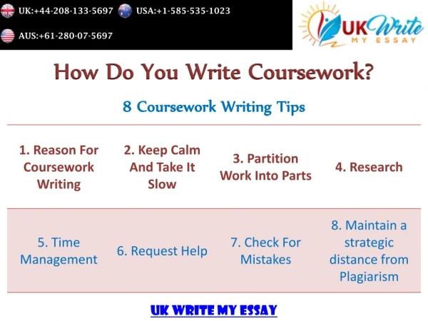 How Do You Write Coursework?