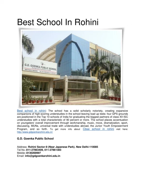 G.D. Goenka Public School