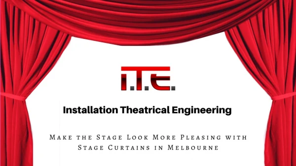 Stage Curtains in Melbourne | Installation Theatrical Engineering
