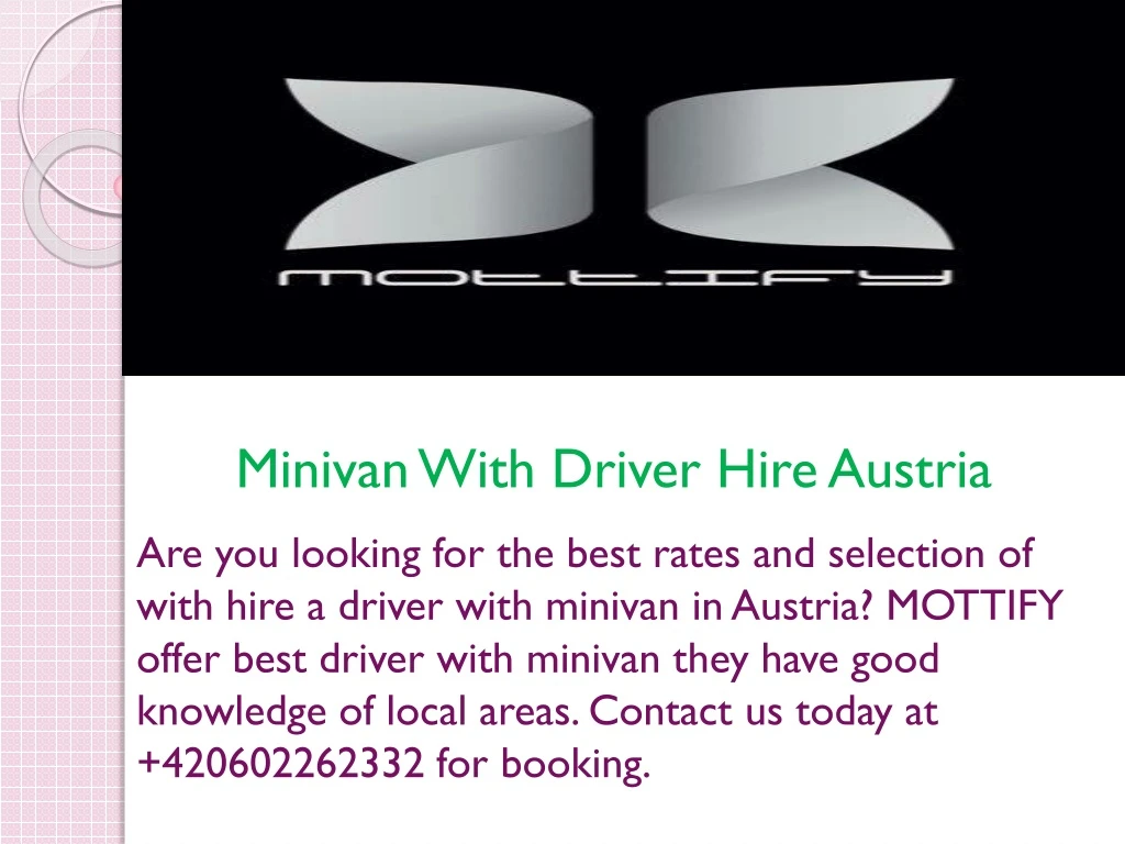 minivan with driver hire austria