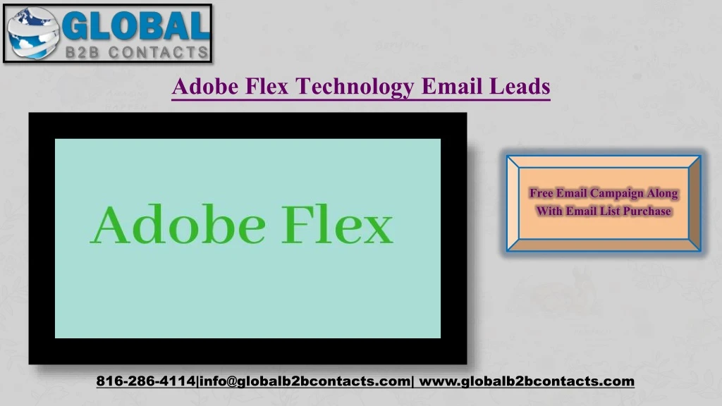 adobe flex technology email leads
