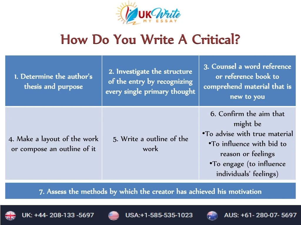 how do you write a critical