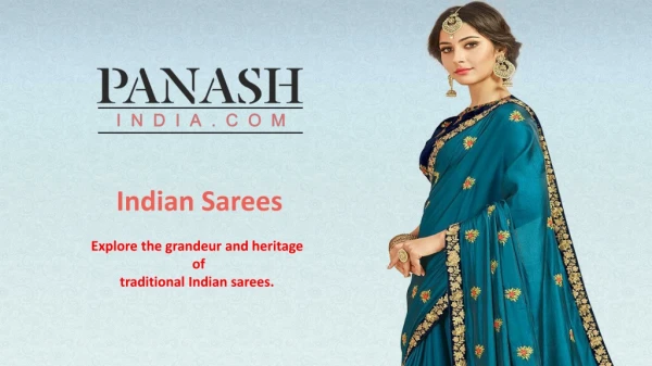 Latest Indian Sarees Online at Panash India