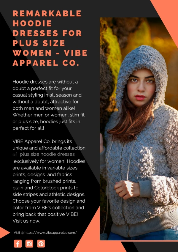 Remarkable Hoodie dresses for Plus size Women - VIBE Apparel Co.