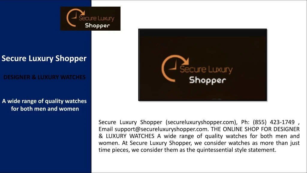secure luxury shopper