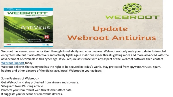 Webroot support