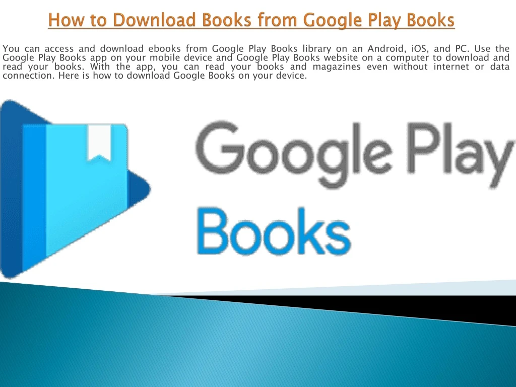 how to download books from google play books