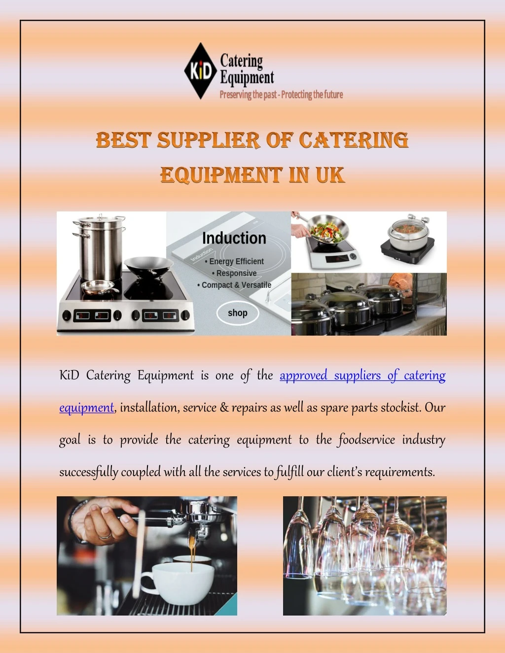 kid catering equipment is one of the approved