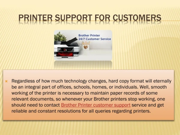Services Offered by Brother Printer