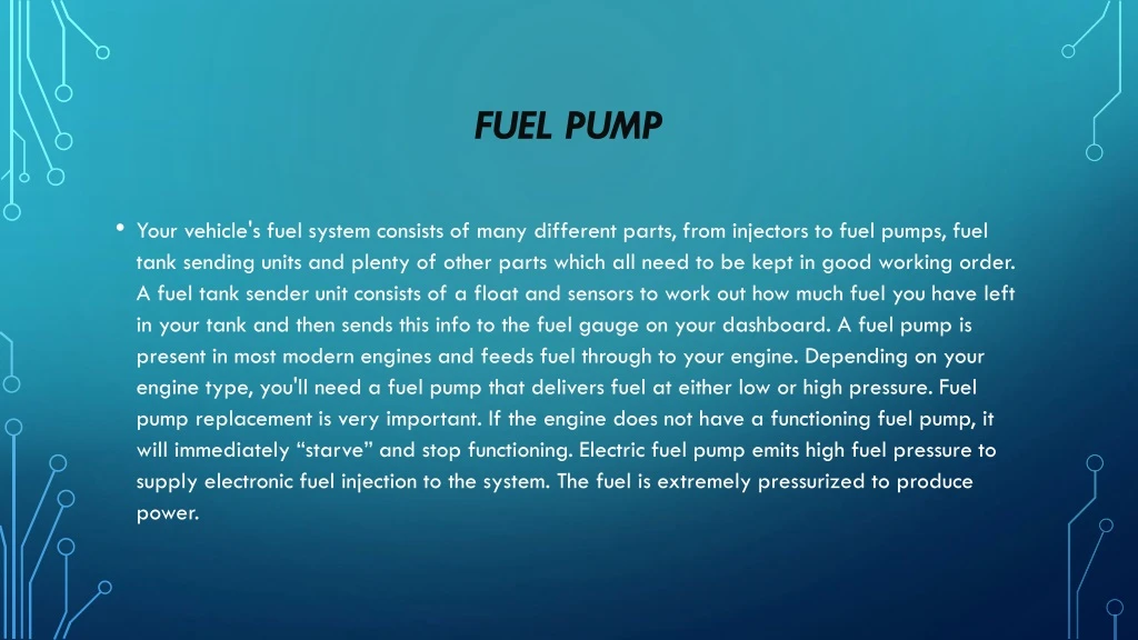 fuel pump