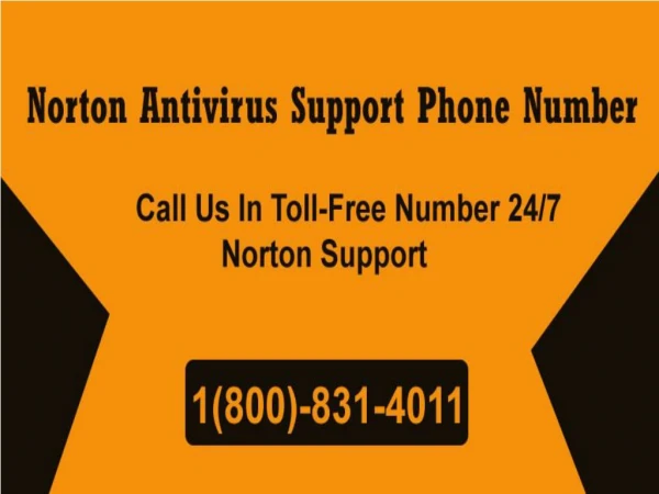 Norton Antivirus Phone Number |1800-831-4011| USA