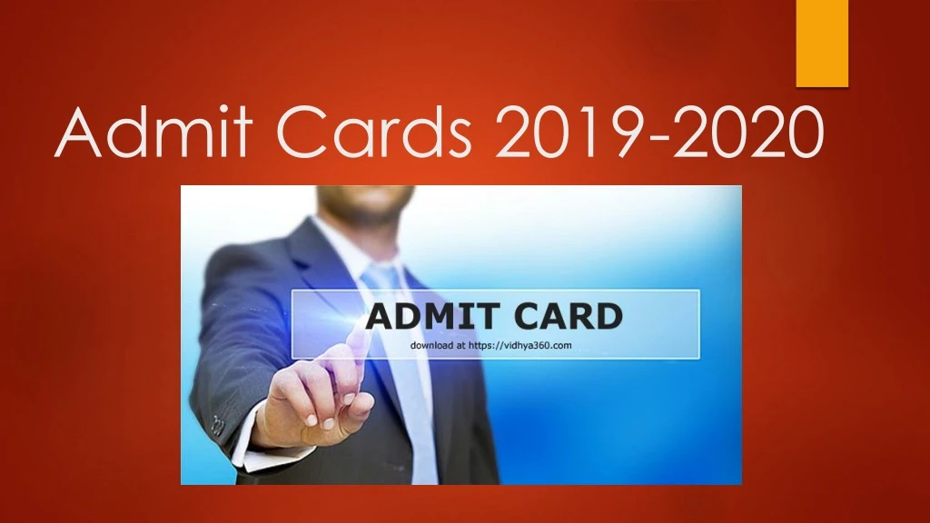 admit cards 2019 2020