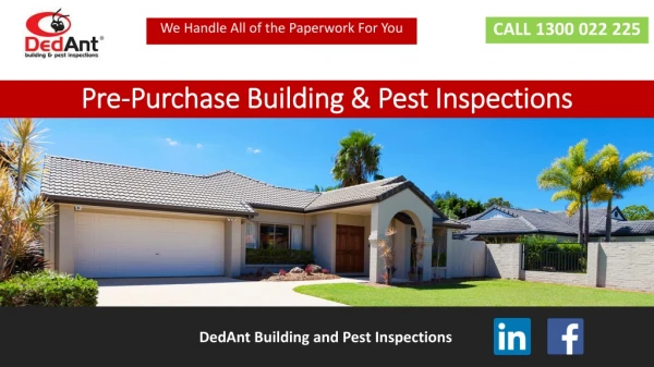 Pre-Purchase Building & Pest Inspections