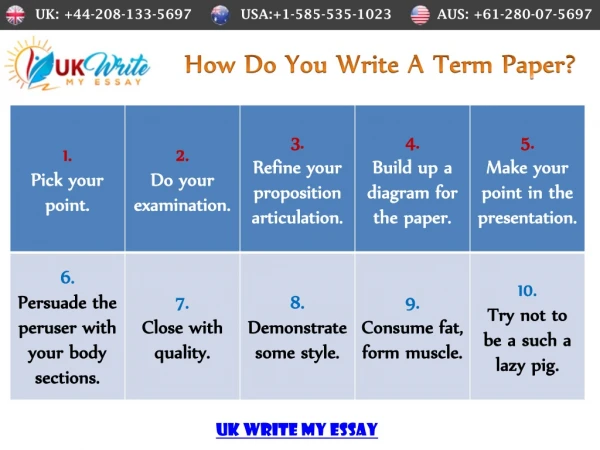 How Do You Write A Term Paper?