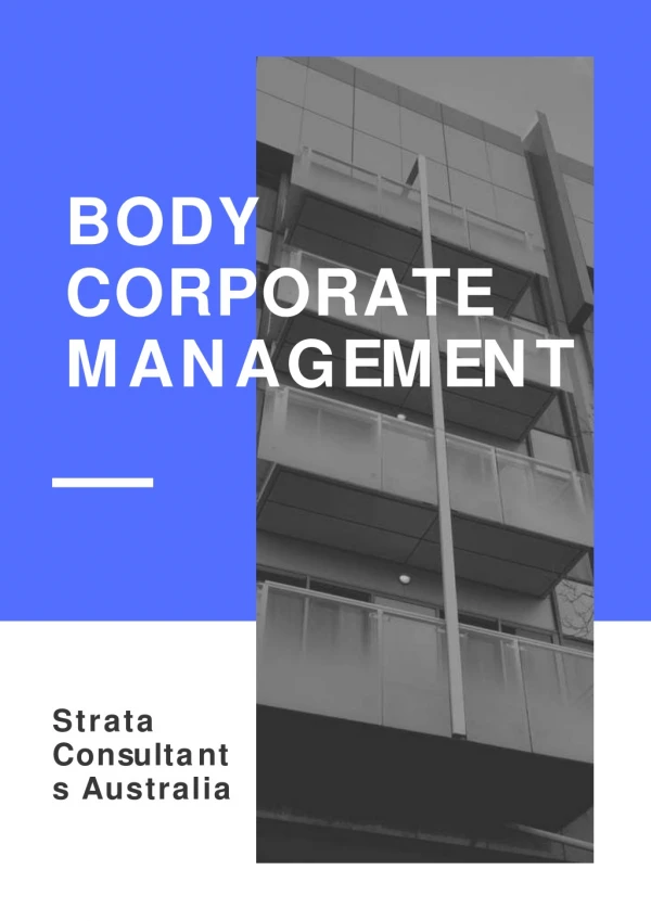 Body Corporate Management