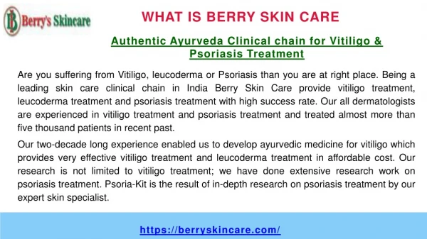Vitiligo Treatment in Gujarat, Psoriasis Treatment | Berry Skin Care
