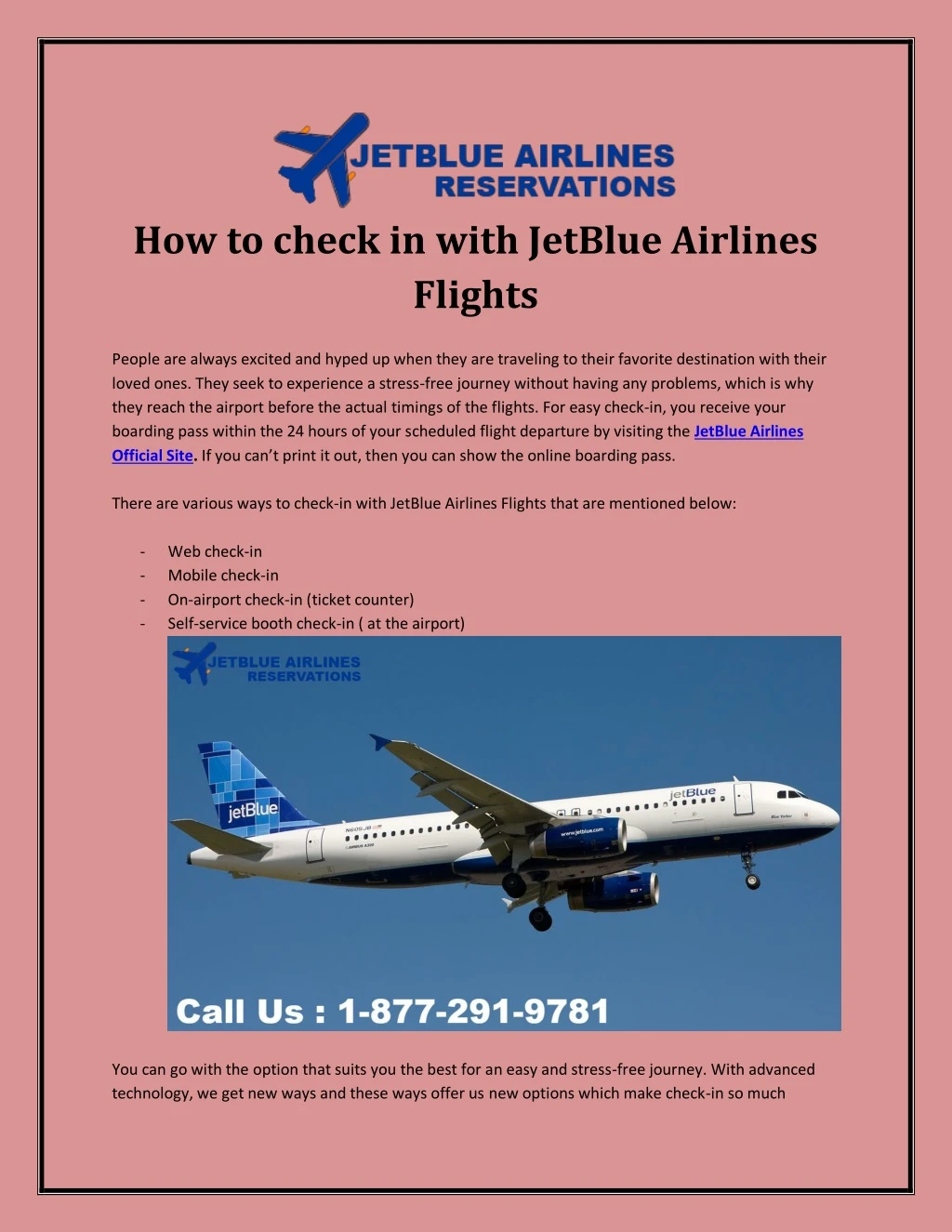 how to check in with jetblue airlines flights