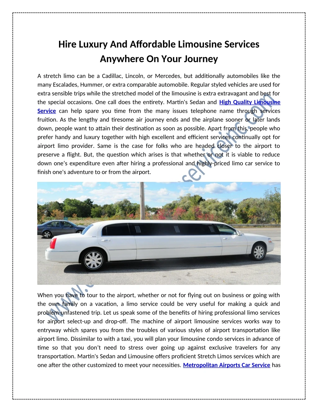 hire luxury and affordable limousine services