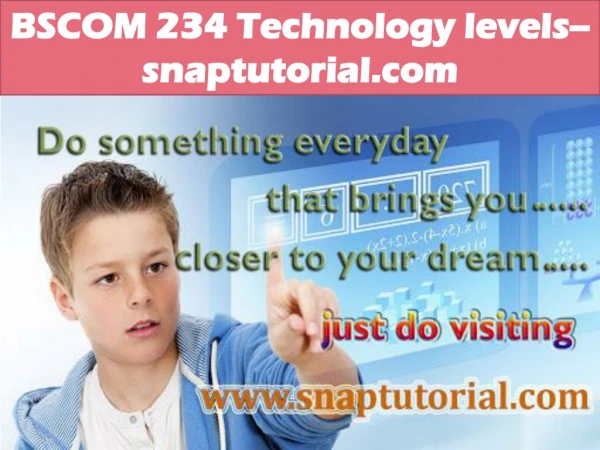 BSCOM 234 Technology levels--snaptutorial.com