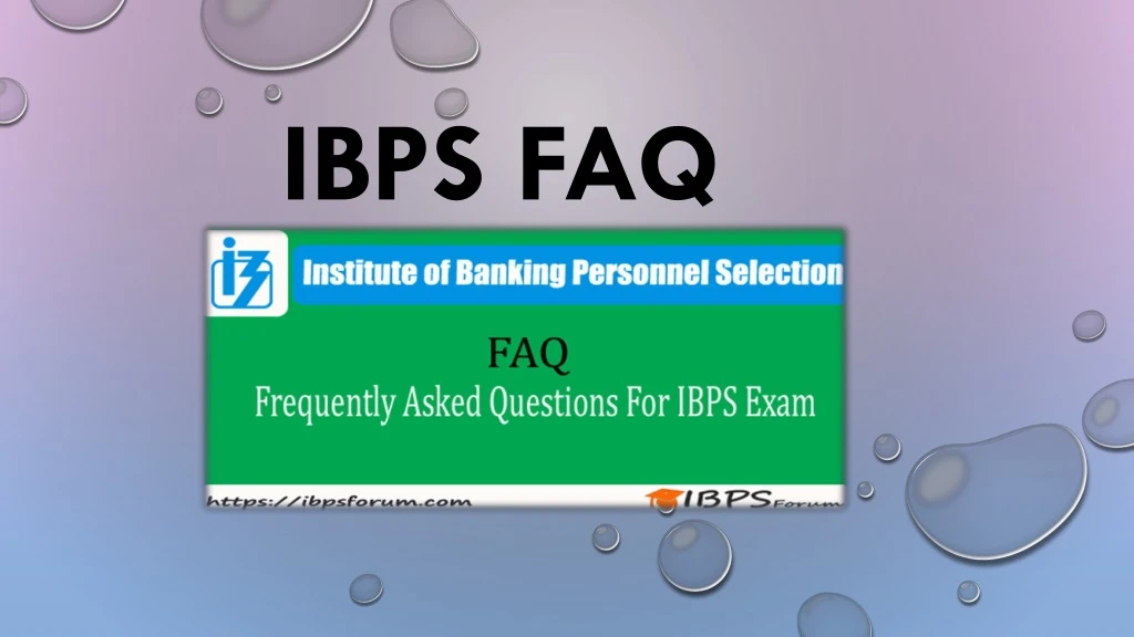 ibps faq