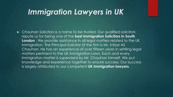 Best Immigration Solicitors In London