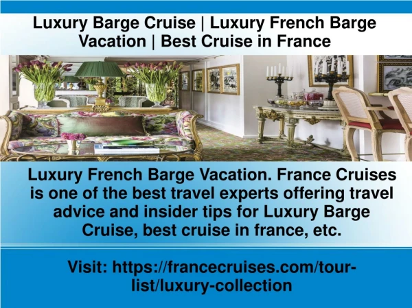 Riverboat Cruises | Barge Cruises - France Cruises