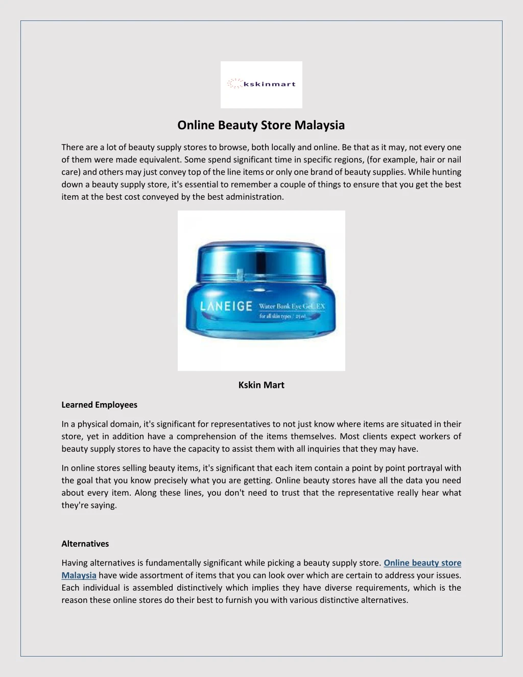 online beauty store malaysia