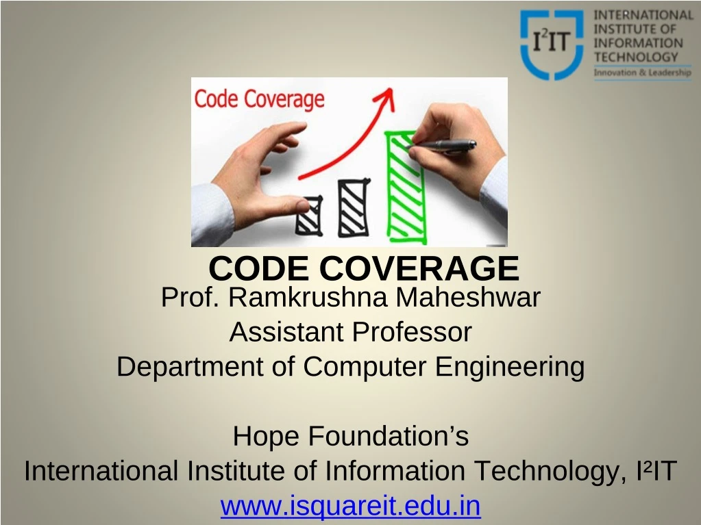 code coverage prof ramkrushna maheshwar assistant