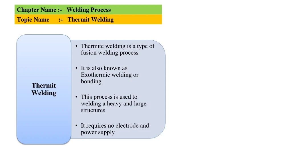 thermit welding