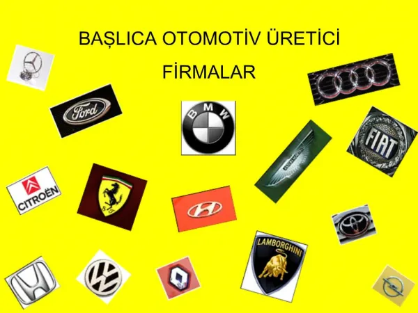 BASLICA OTOMOTIV RETICI FIRMALAR