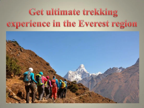 Get ultimate trekking experience in the Everest region