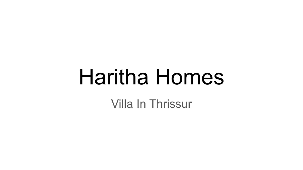 haritha homes