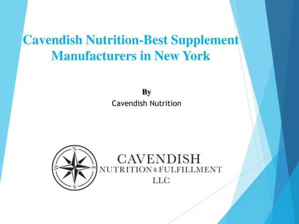 Cavendish Nutrition-Best Supplement Manufacturers in New York
