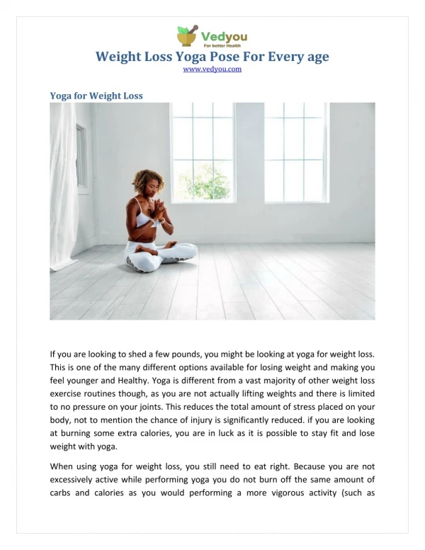Yoga for Weight Loss ! Yoga Asanas