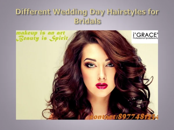 Different Wedding Day Hairstyles for Bridals