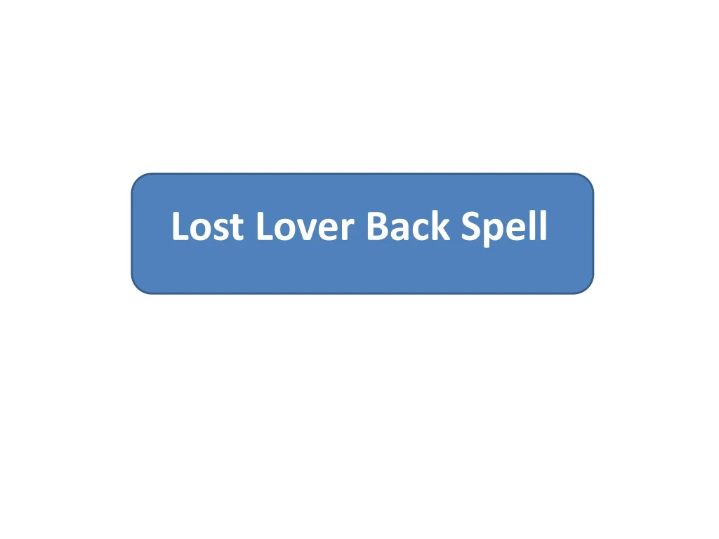 lost lover back spell