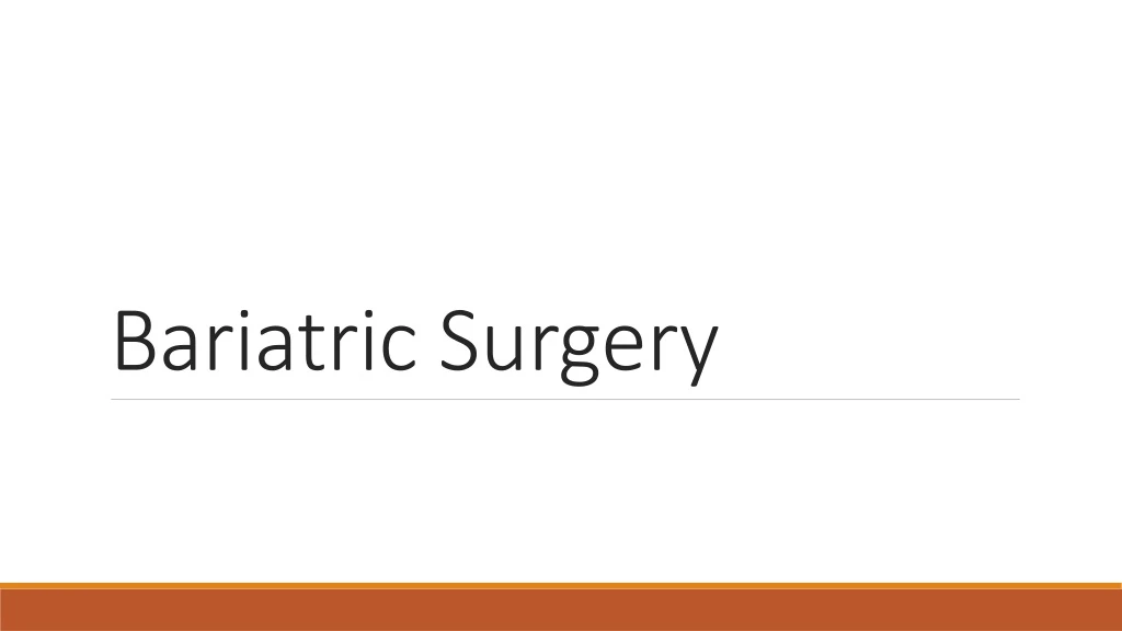 bariatric surgery