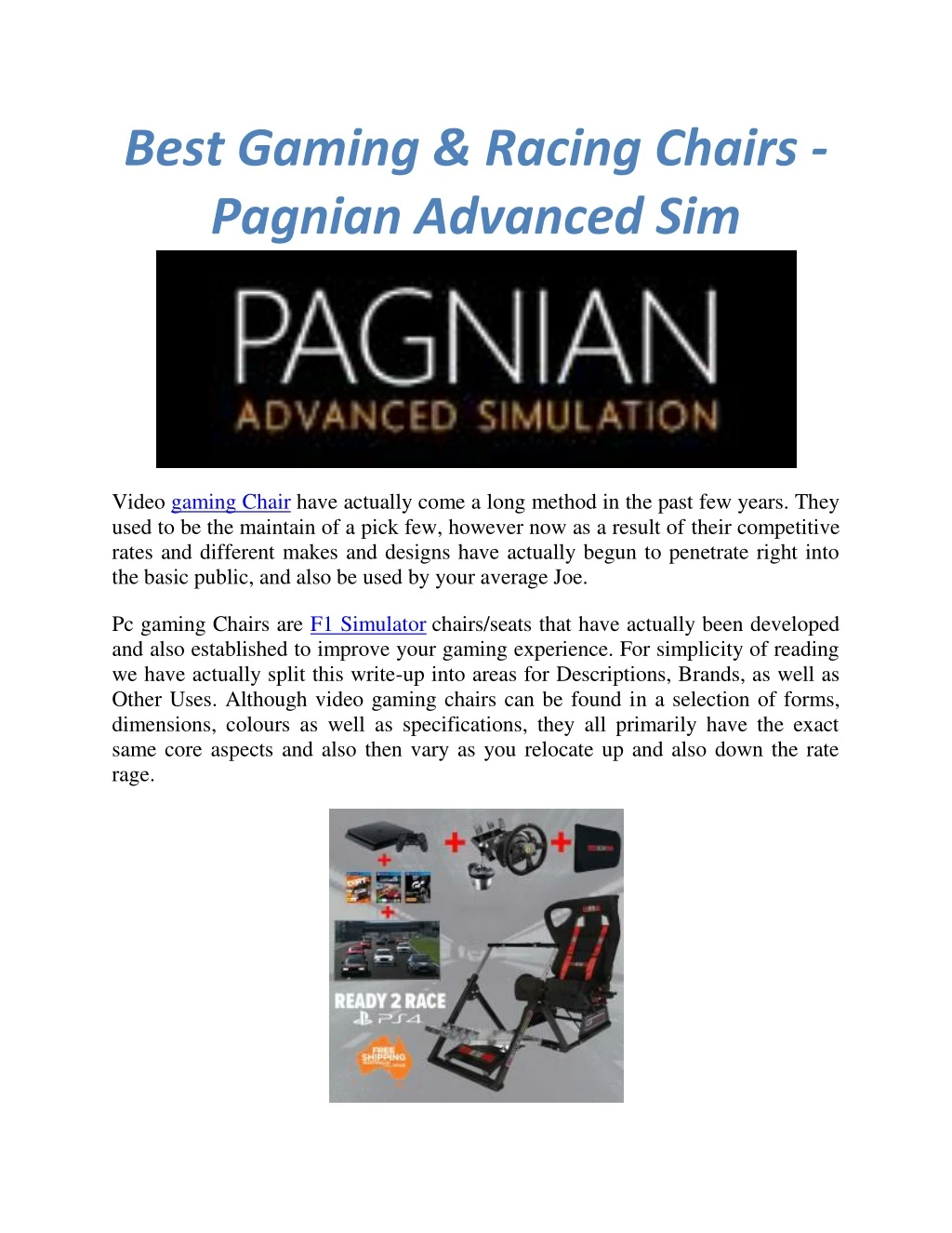 best gaming racing chairs pagnian advanced sim