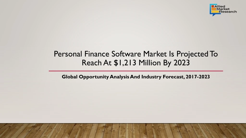 personal finance software market is projected