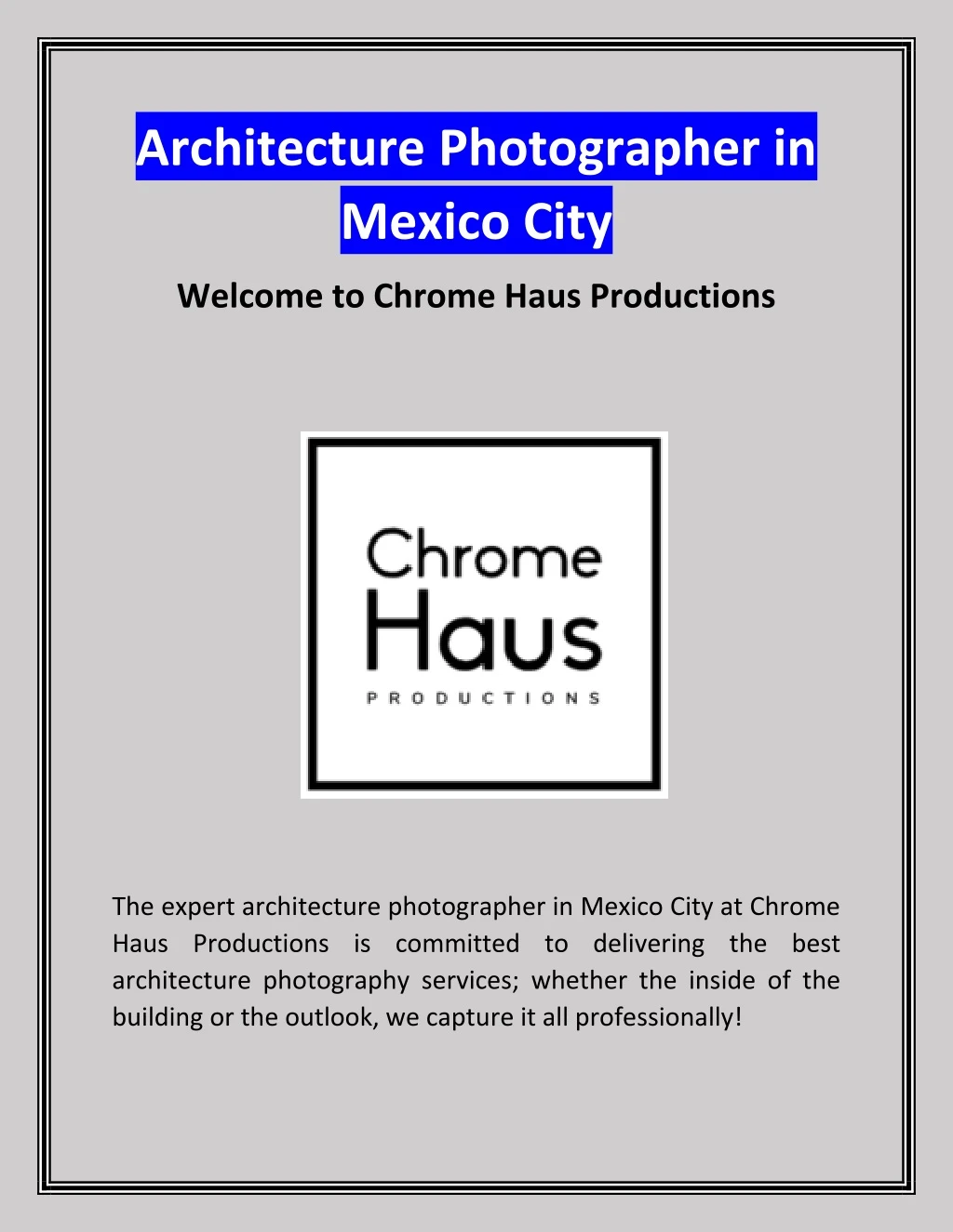 architecture photographer in mexico city