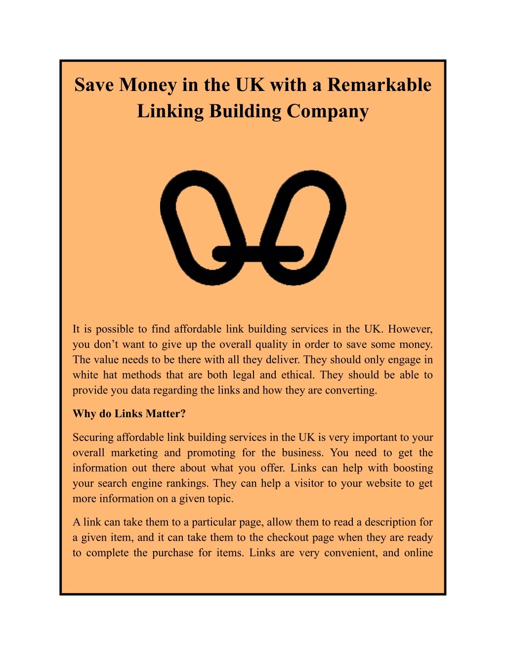 save money in the uk with a remarkable linking