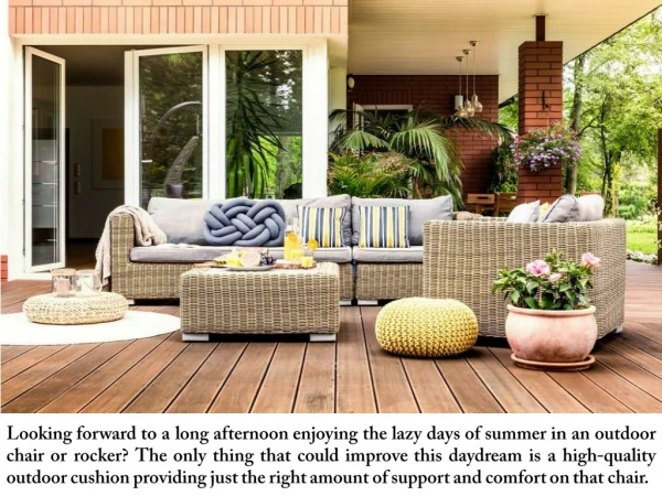 What to Search For in Outside Furnishings