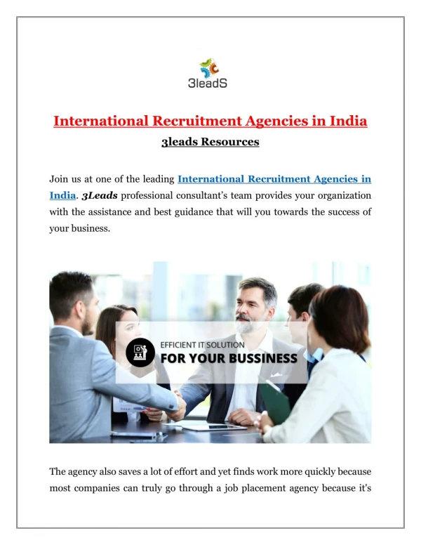 Best International Recruitment Agencies in India