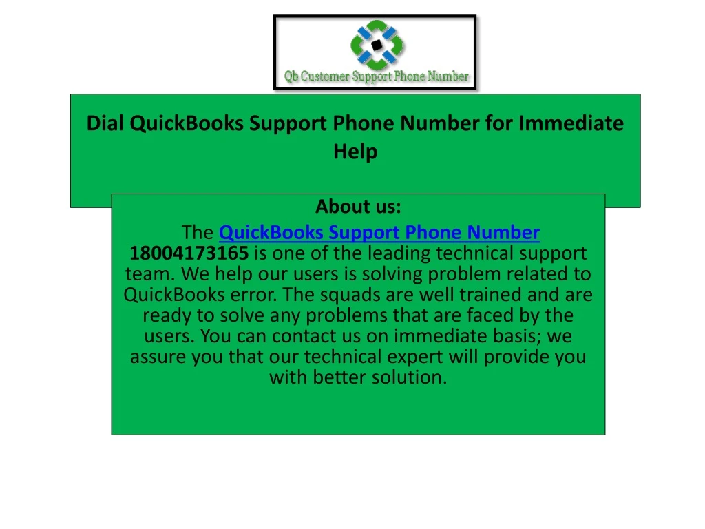 dial quickbooks support phone number for immediate help