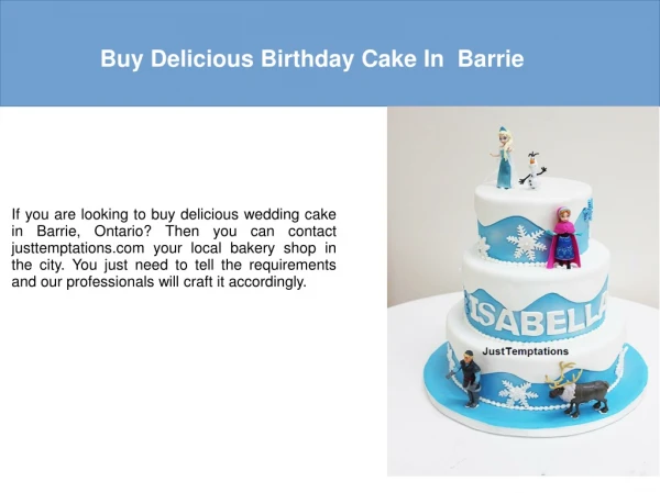 Buy Birthday Cake Barrie