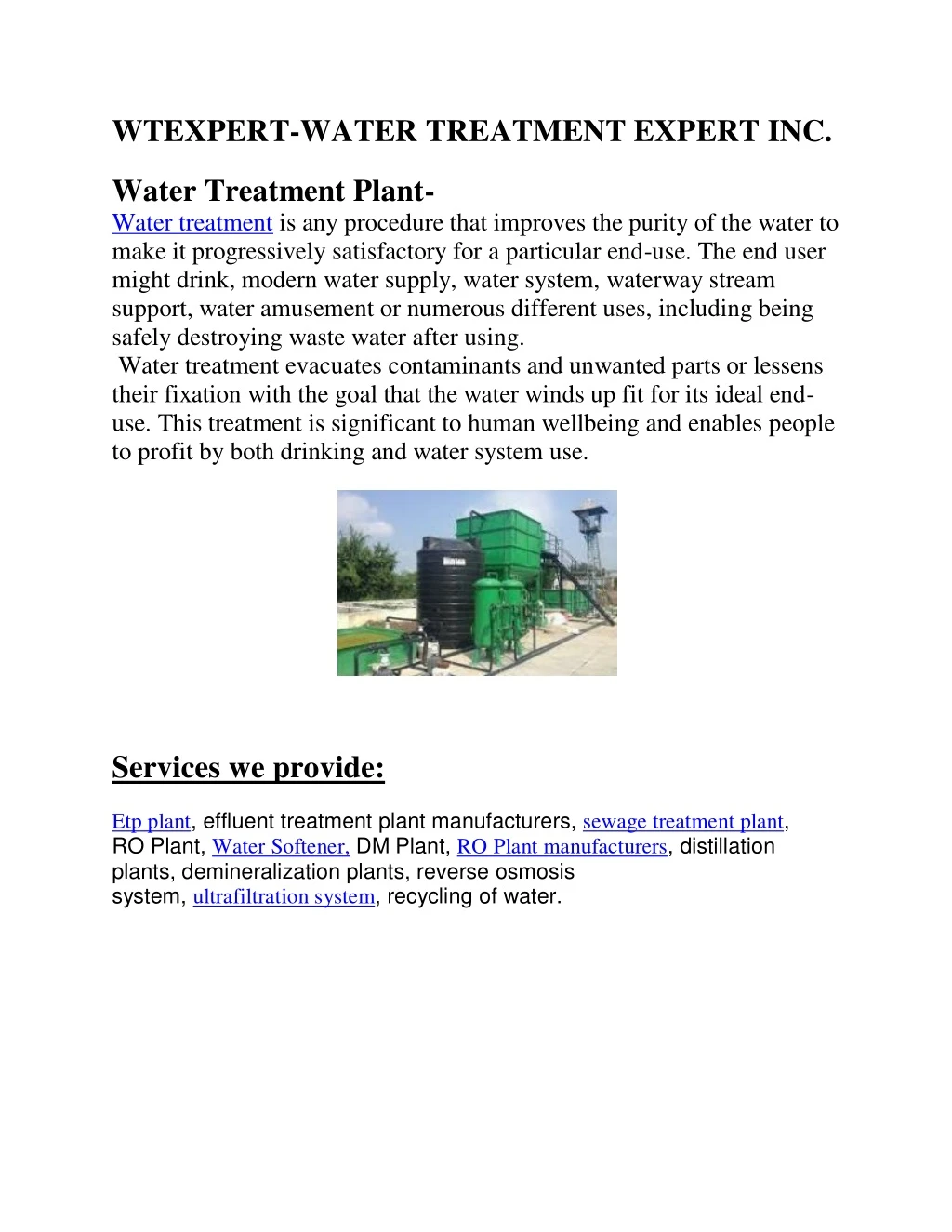 wtexpert water treatment expert inc water