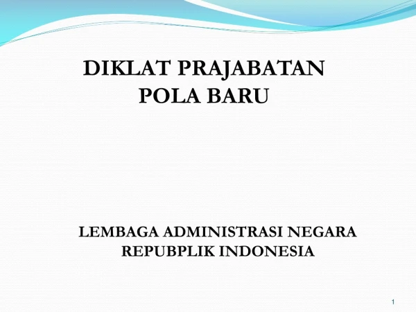 diklat prajabatan pola baru